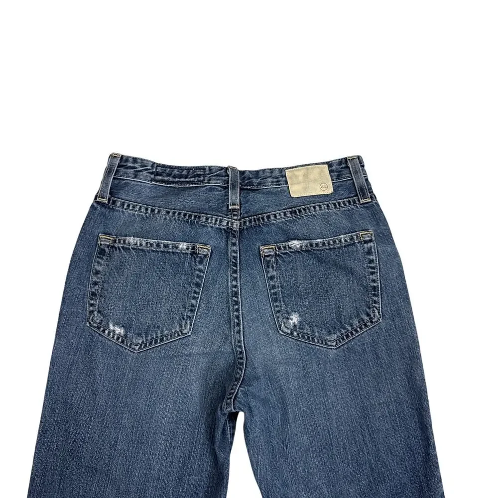 AG Adriano Goldschmied The Phoebe High Waist Straight Blue Jeans Size 25